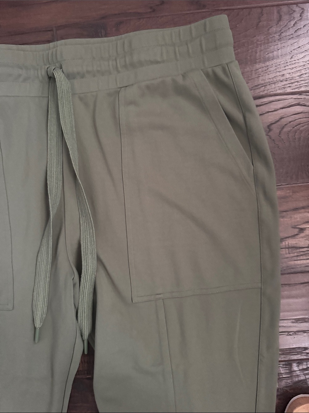 CAbi Olive Green Ankle Drawstring Joggers Style 6048 - Picture 5 of 7